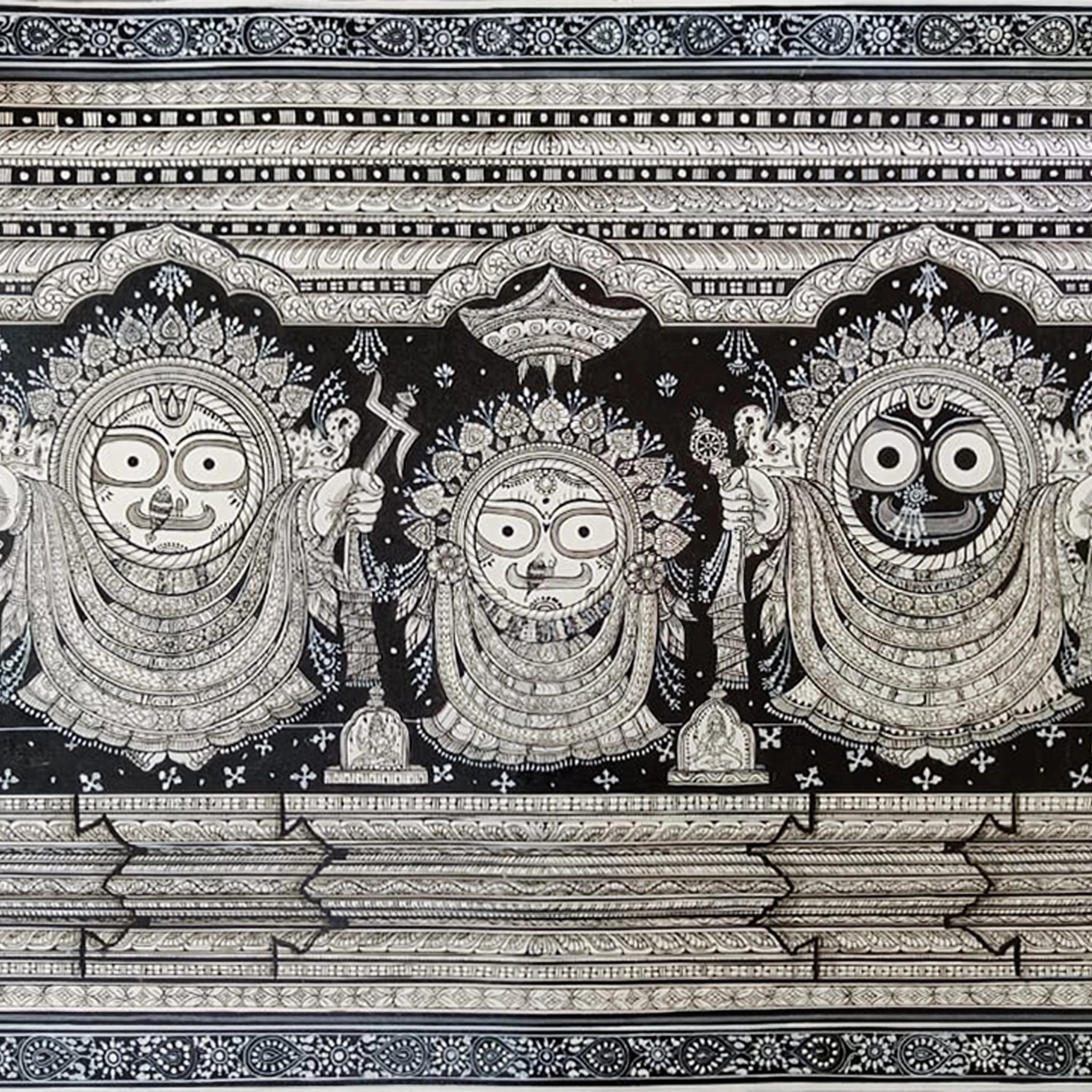 Traditional Pattachitra Lord Jagannath: Golden Incarnation-Made to Order